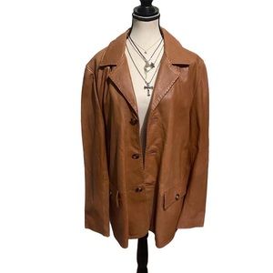 Vintage Wilsons Leather Brown Leather Coat ⋆｡‧₊°♱༺𓆩❦︎𓆪༻♱༉‧₊˚.
